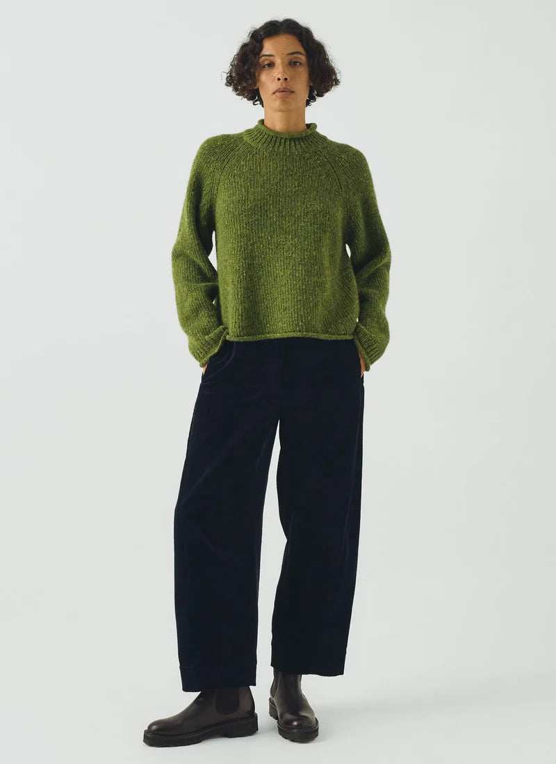 Toast Orla Donegal Wool Sweater Willow Green
