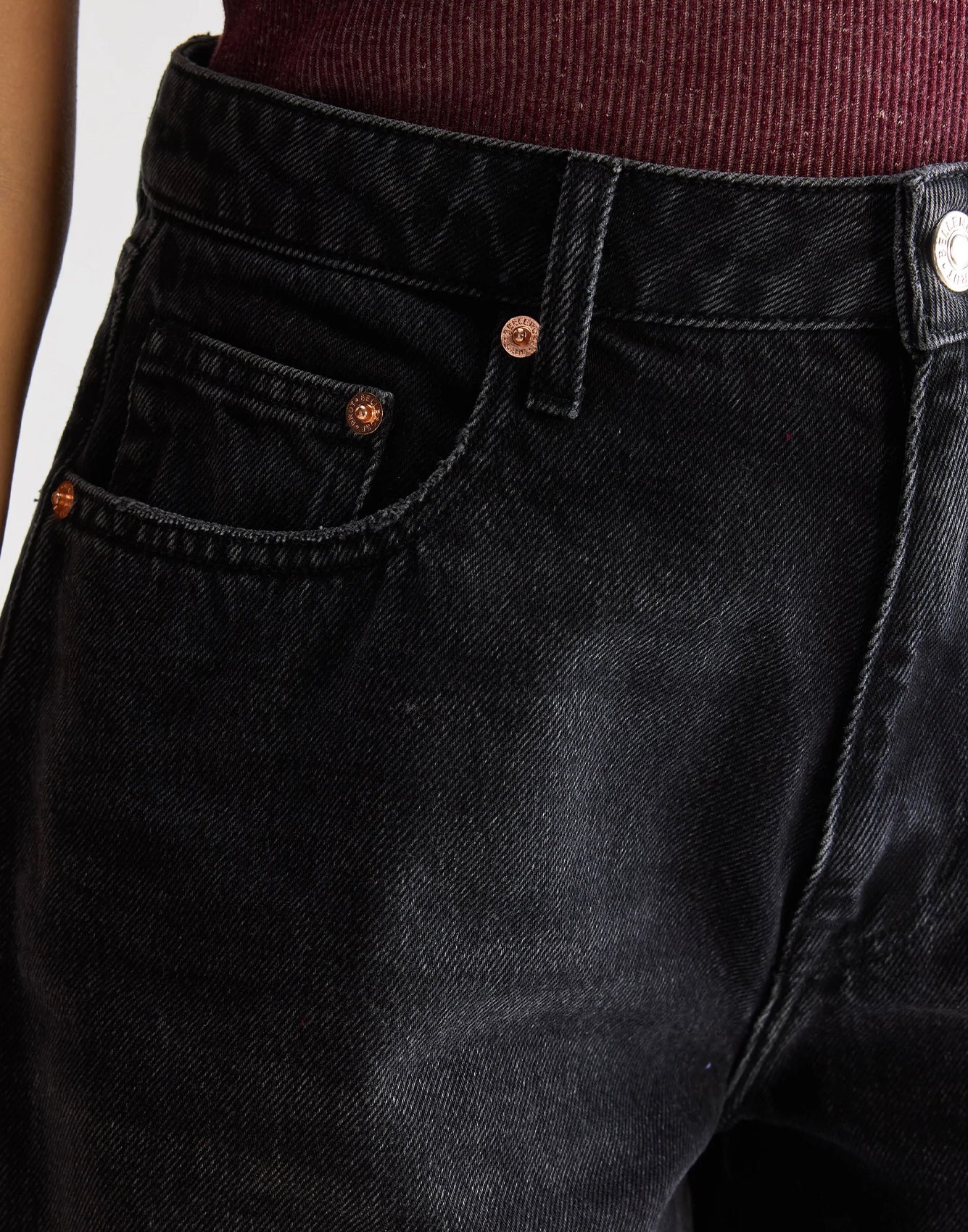 Bellerose Pactol Wide Denim Shorts Used Black