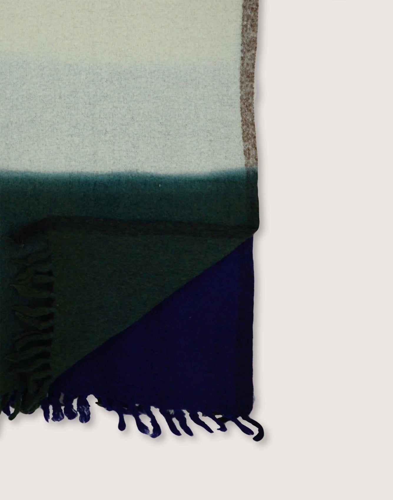 Moismont Wool Plaid N°83 Khaki/Ink Blue