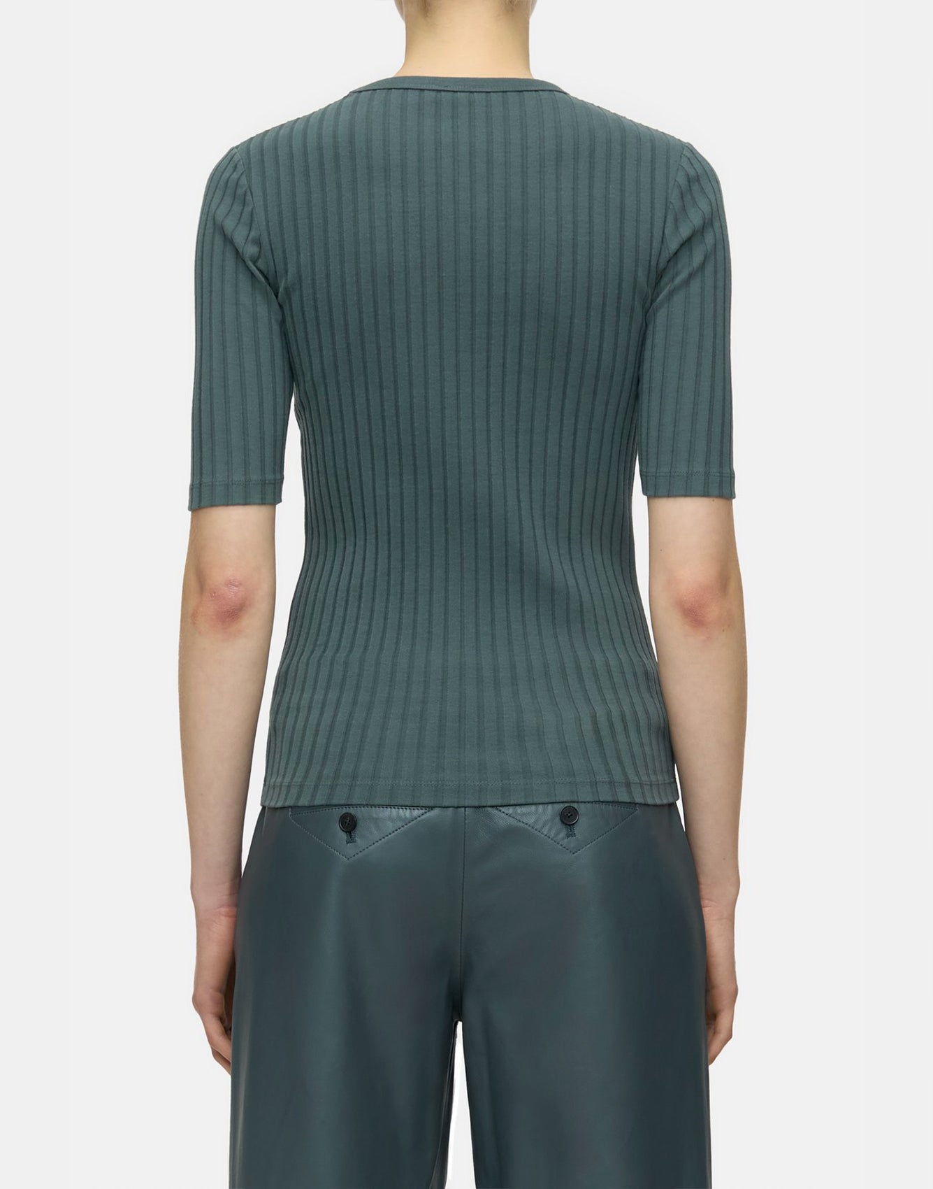 Closed Ribbed T-shirt Pini Green