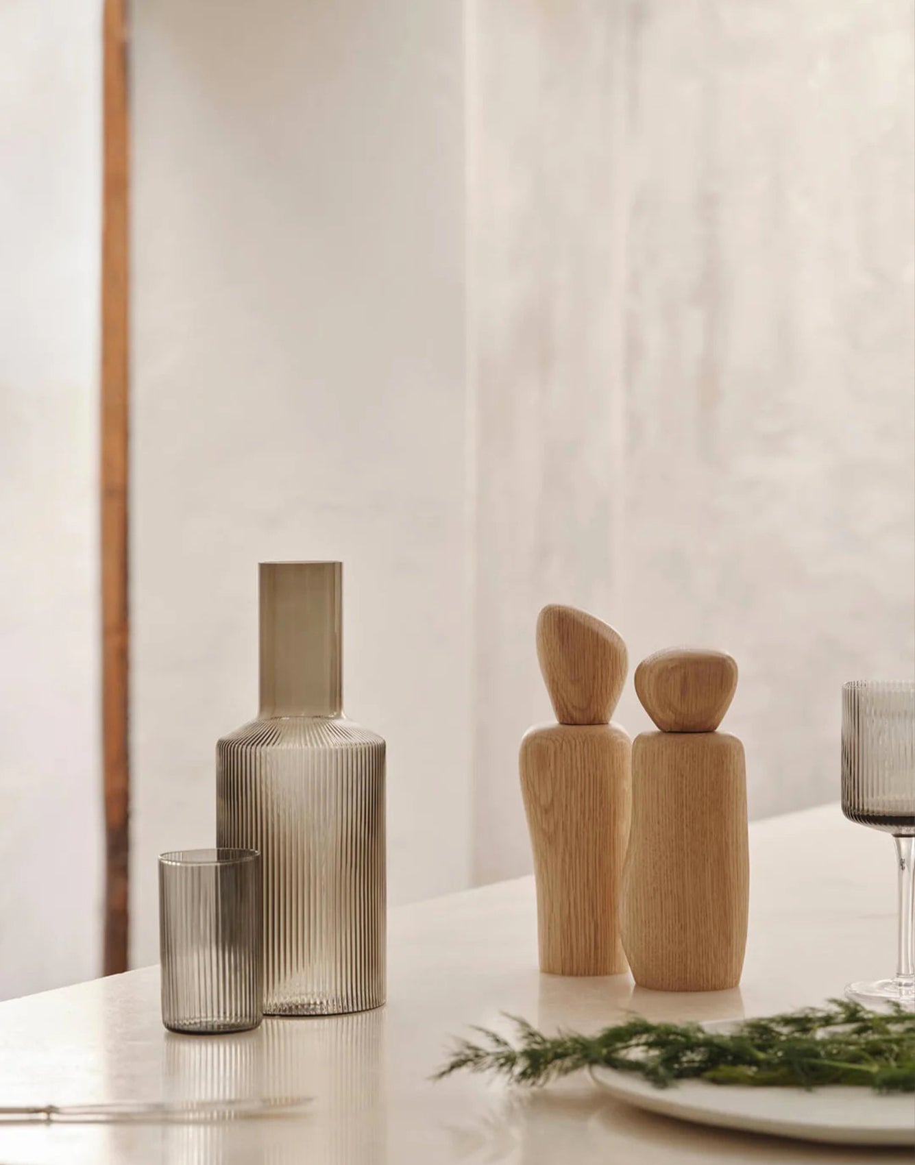 Ferm Living Ripple Carafe Smoked