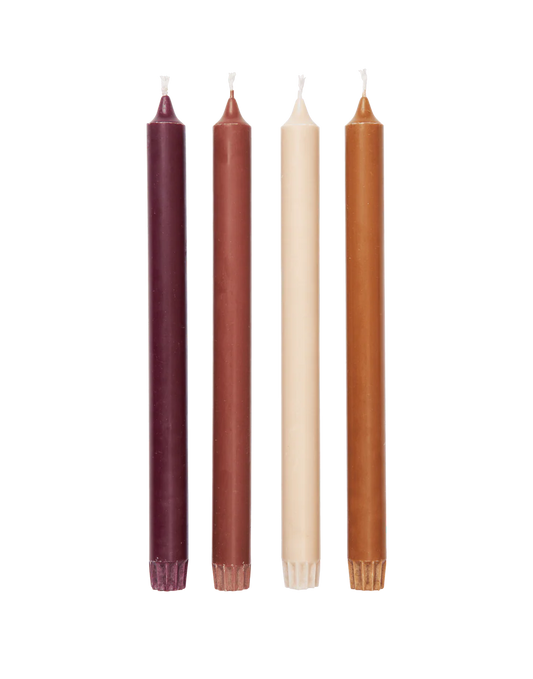 Ferm Living Pure Candles-Set of 4-Roseate Blend