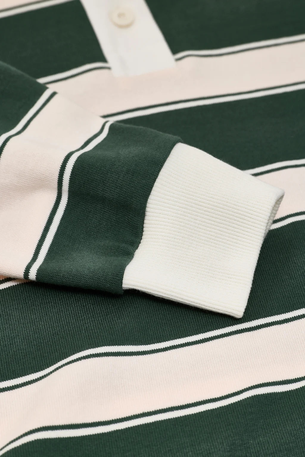 Closed Striped Rugby Shirt Royal Green