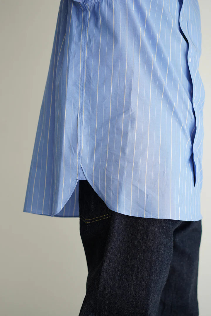 Still By Hand Regular Shirt Blue Stripe