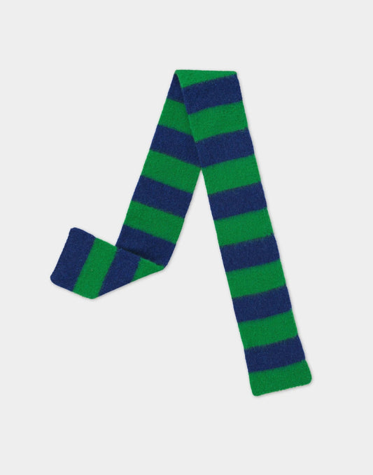 Jo Gordon Small Brushed Stripe Scarf Pagoda/Nightsky