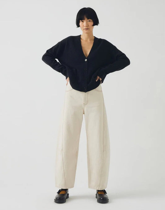 Toast Sculptural Seamed Denim Trousers Ecru