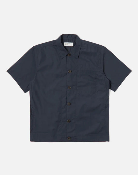 Universal Works Tech Overshirt In Navy Recycled Poly Tech