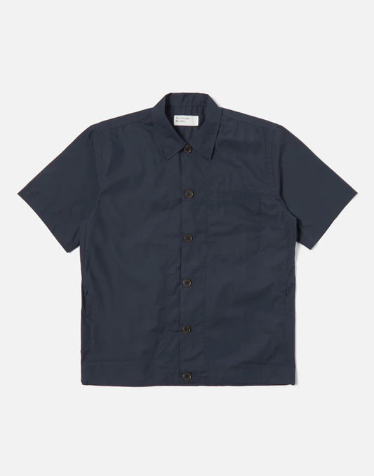 Universal Works Tech Overshirt In Navy Recycled Poly Tech