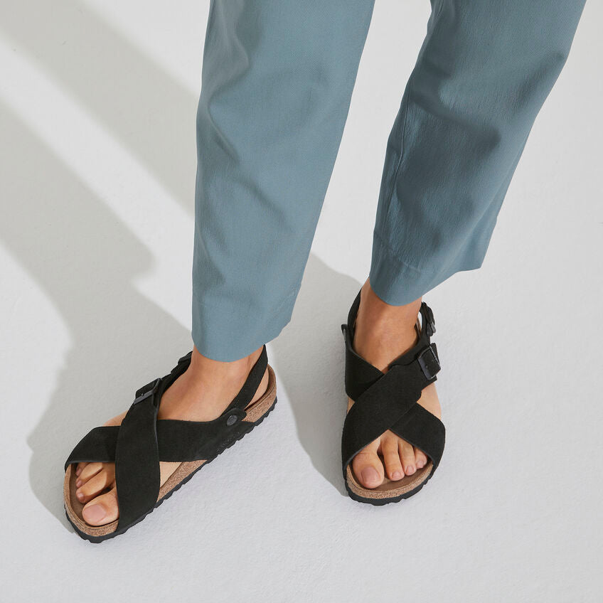 Birkenstock Tulum SFB Black Suede Leather