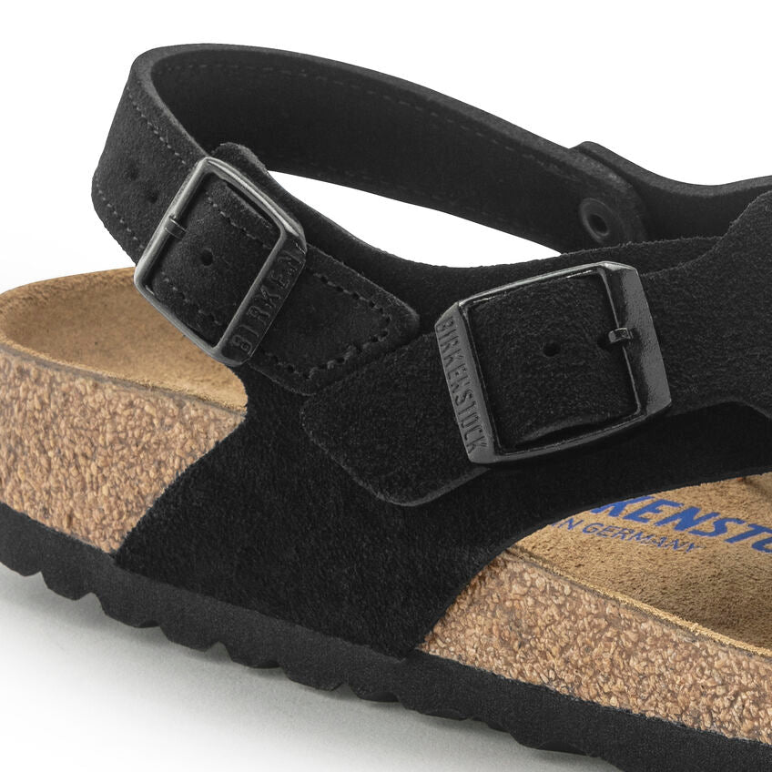 Birkenstock Tulum SFB Black Suede Leather