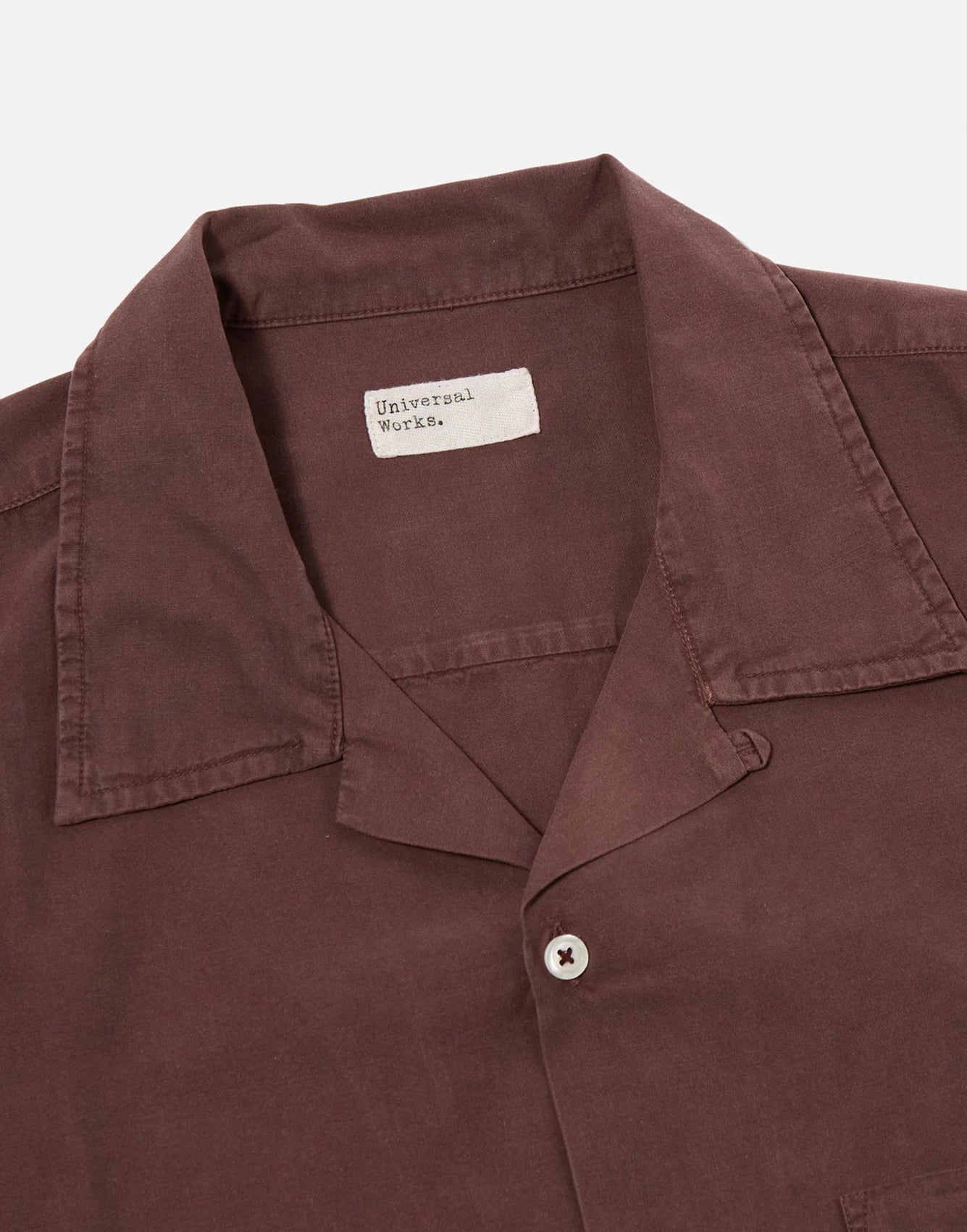 Universal Works Camp Shirt Rich Brown