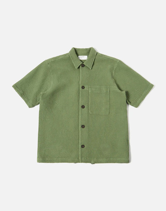 Universal Works Tech Overshirt In Birch Pike Waffle