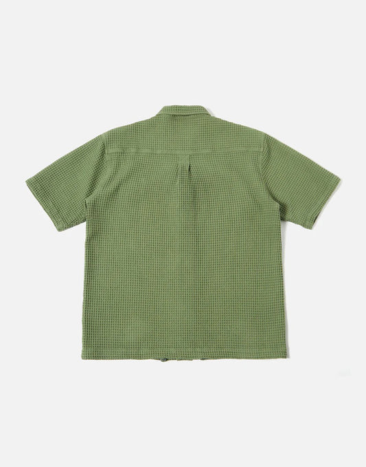 Universal Works Tech Overshirt In Birch Pike Waffle
