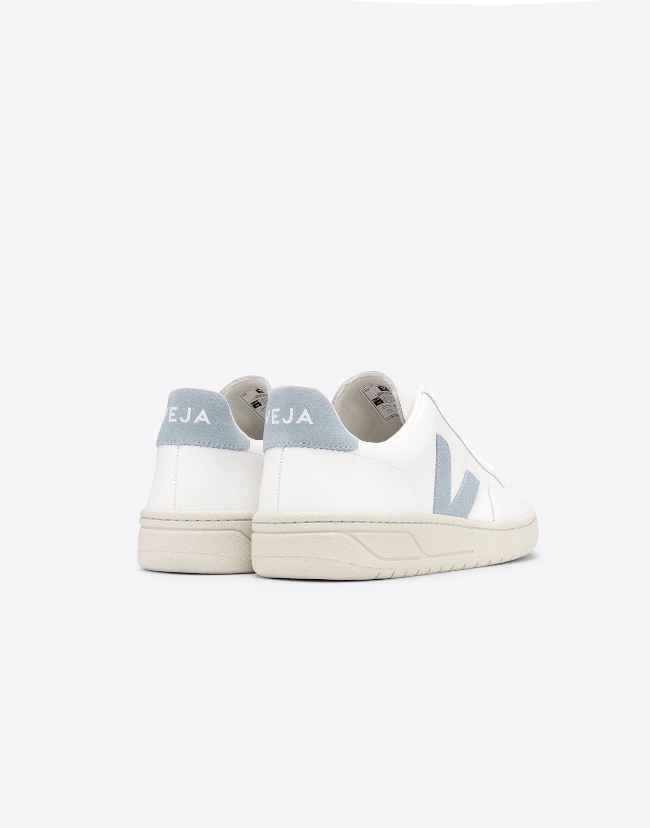 VEJA V-12 Leather White Steel