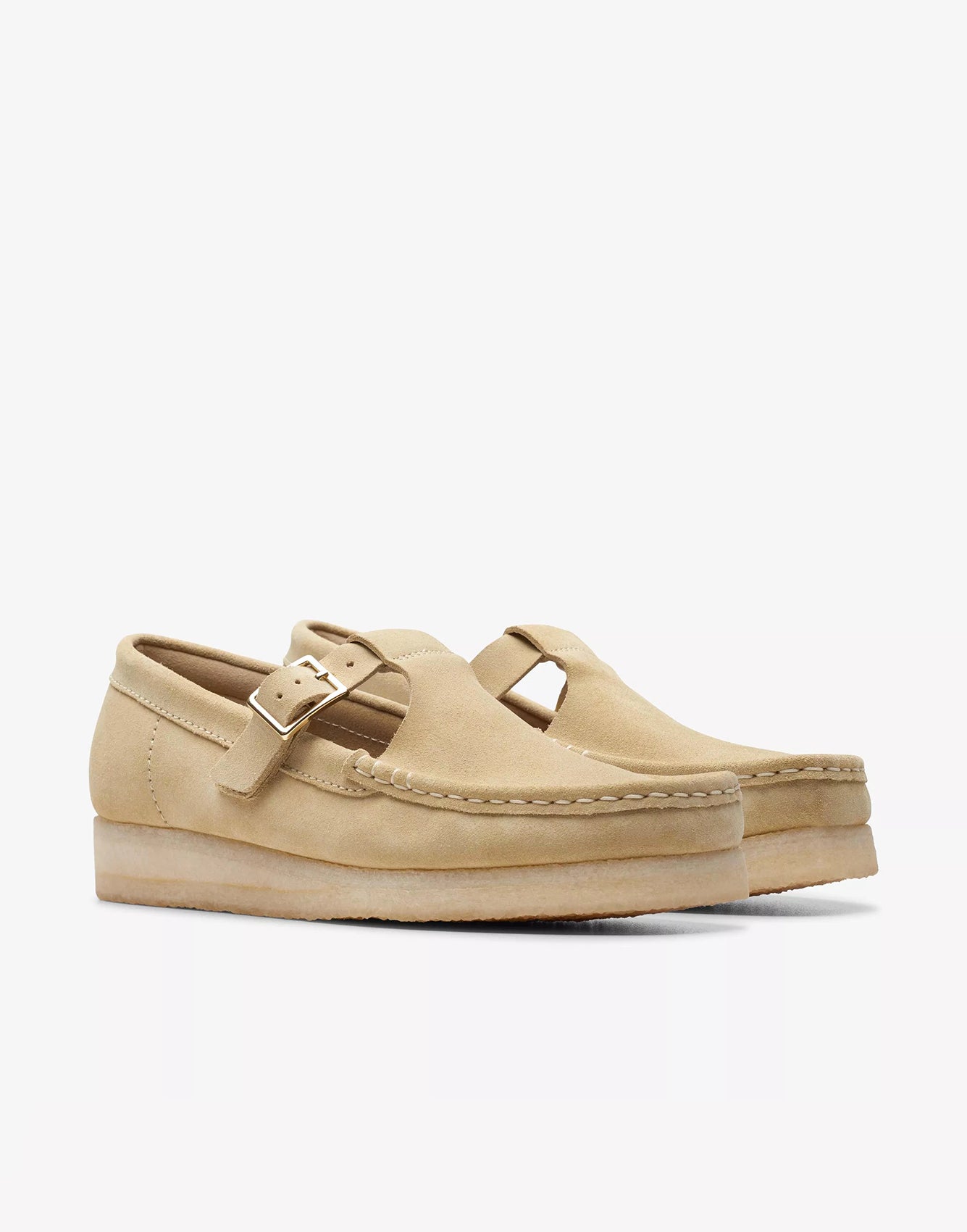 Clarks Wallabee T Bar Maple Suede
