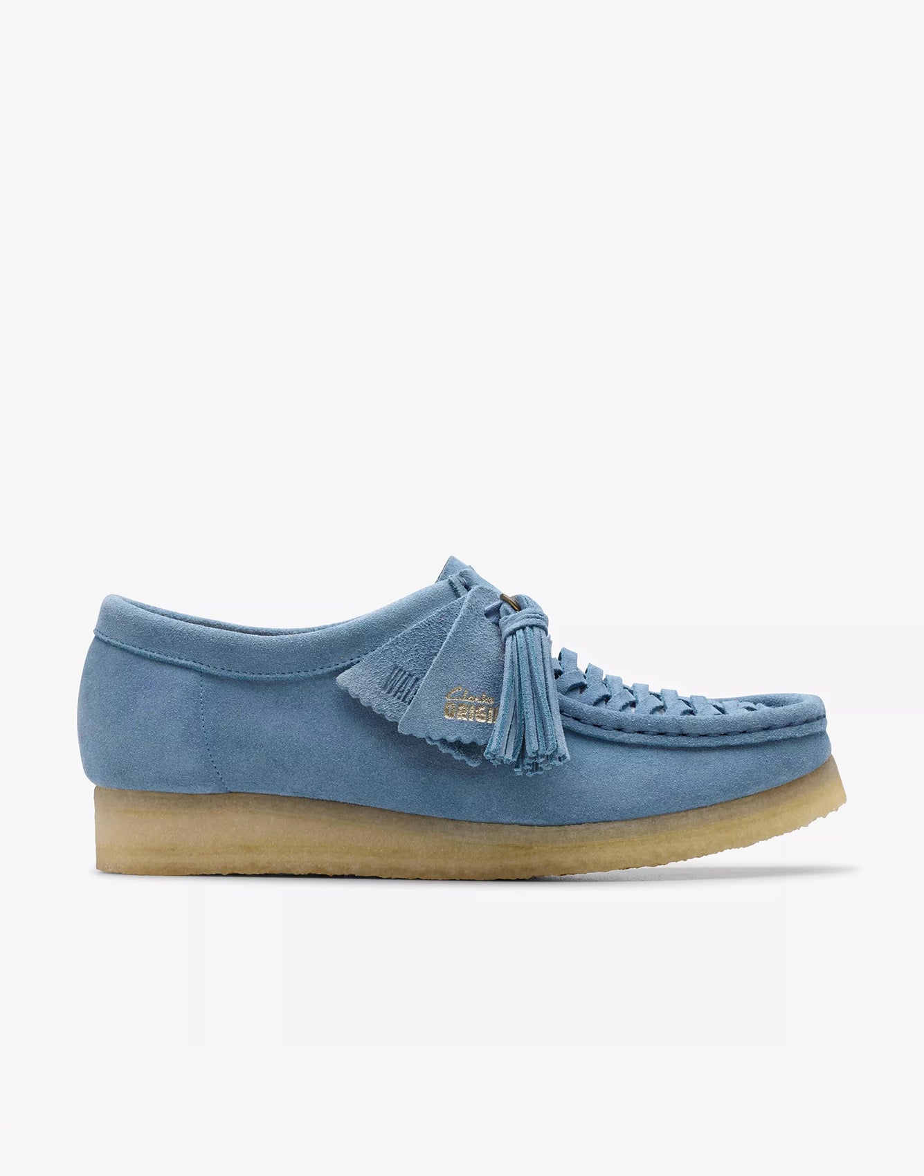 Clarks Wallabee Weave Powder Blue Suede