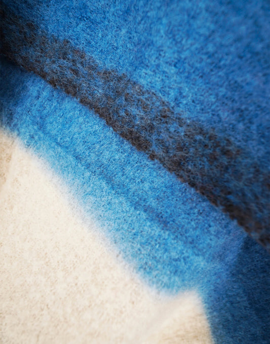 Moismont Wool Plaid N°83 Coffee/Blue