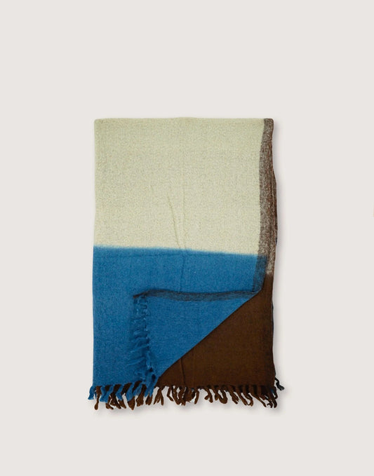 Moismont Wool Plaid N°83 Coffee/Blue