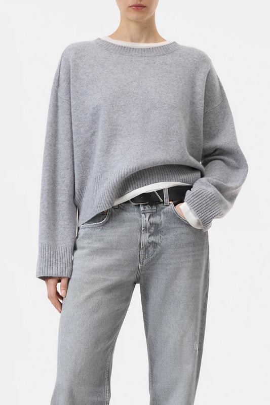 Closed Wool Jumper Light Grey Melange