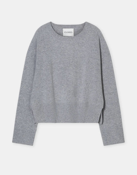 Closed Wool Jumper Light Grey Melange