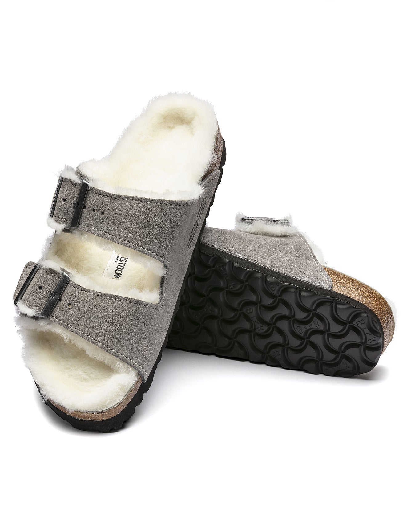 Birkenstock Arizona Shearling Stone Coin