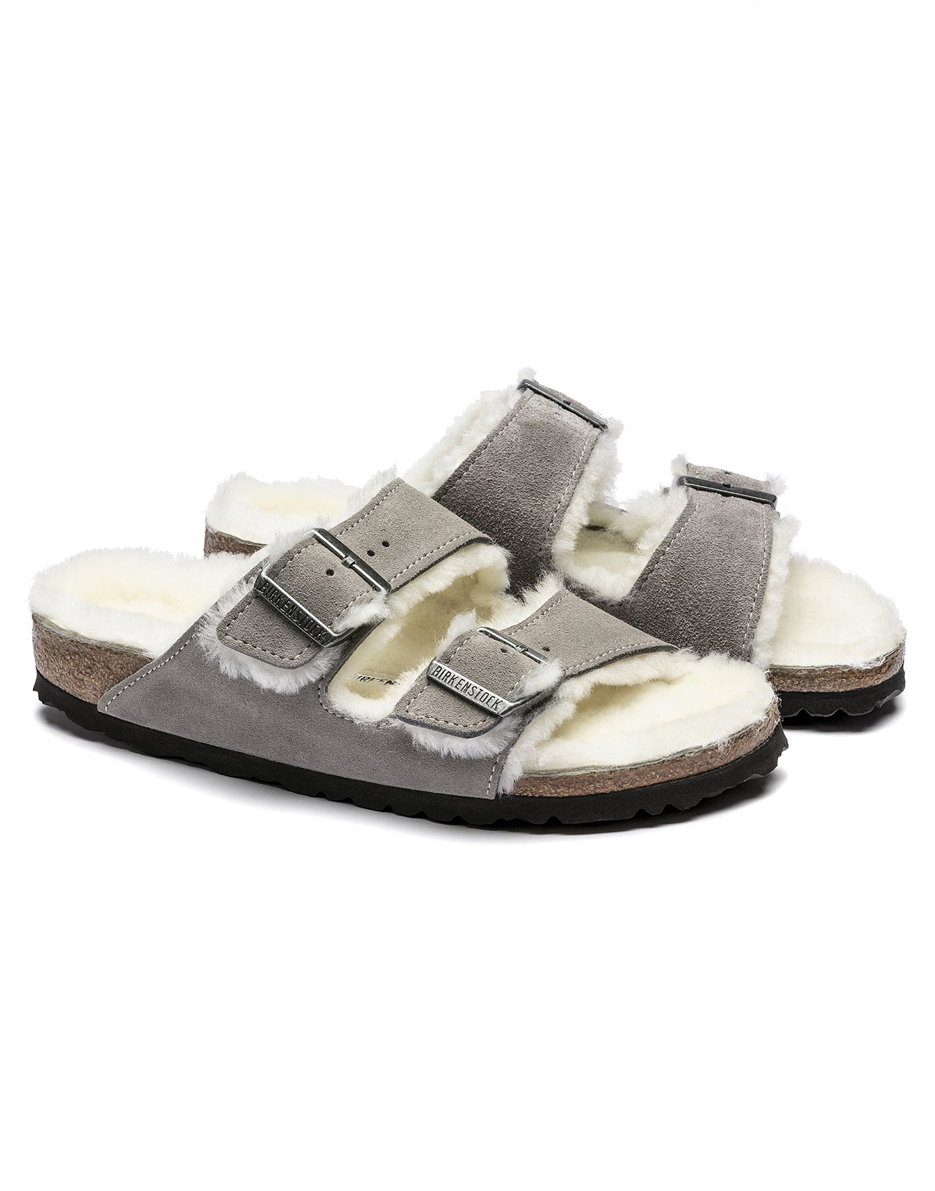 Birkenstock Arizona Shearling Stone Coin