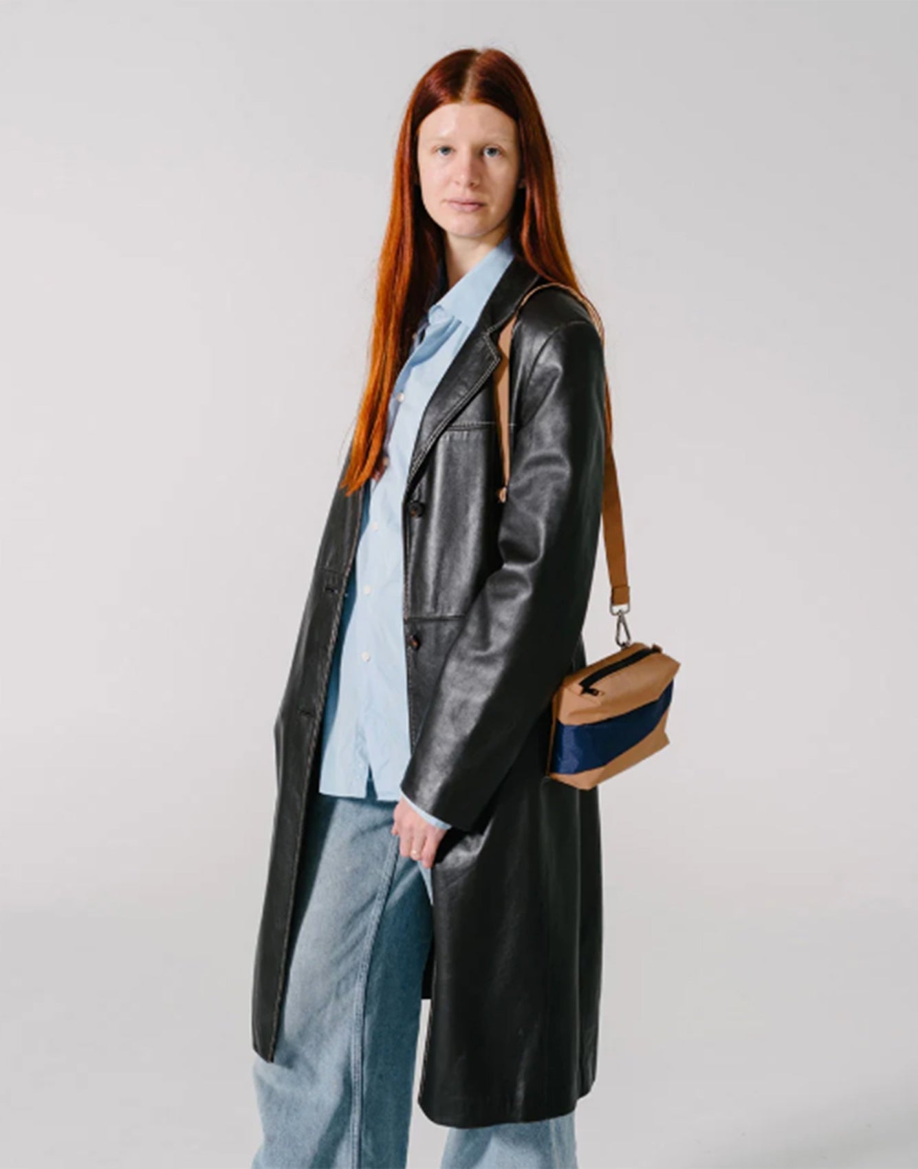 Susan Bijl The New Bum Bag Camel&Navy Small