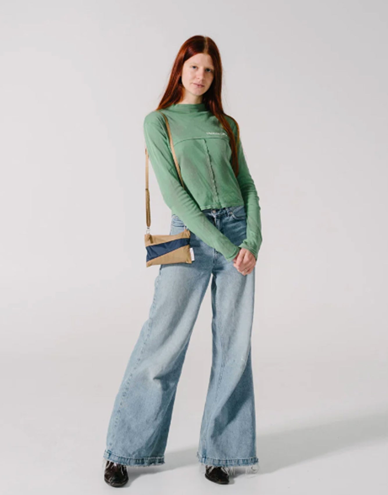 Susan Bijl The New Pouch Camel&Navy Small