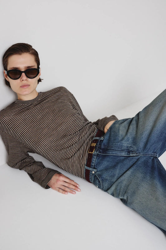 Pomandère Five-pocket Denim Stone Wash Indigo