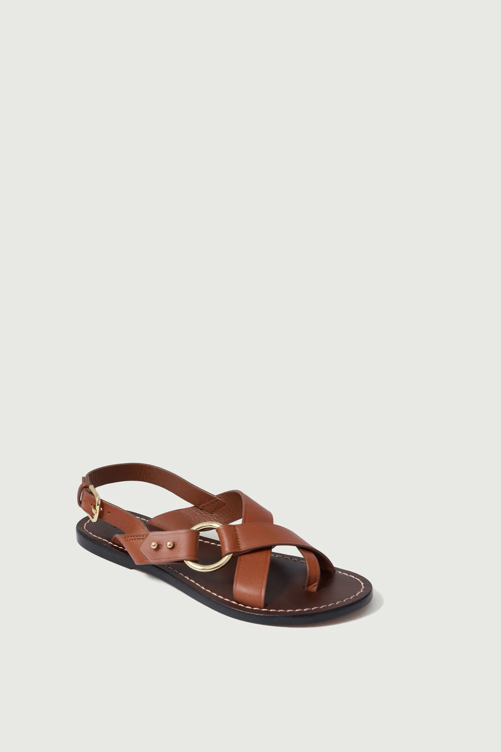 Soeur Florence Leather Sandals Cognac