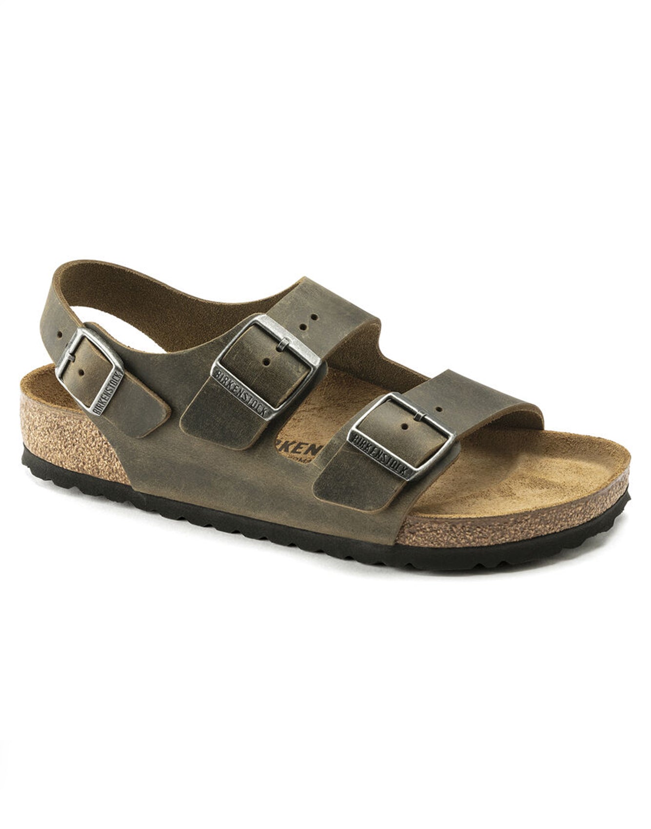 Birkenstock Milano Faded Khaki Oiled Leather