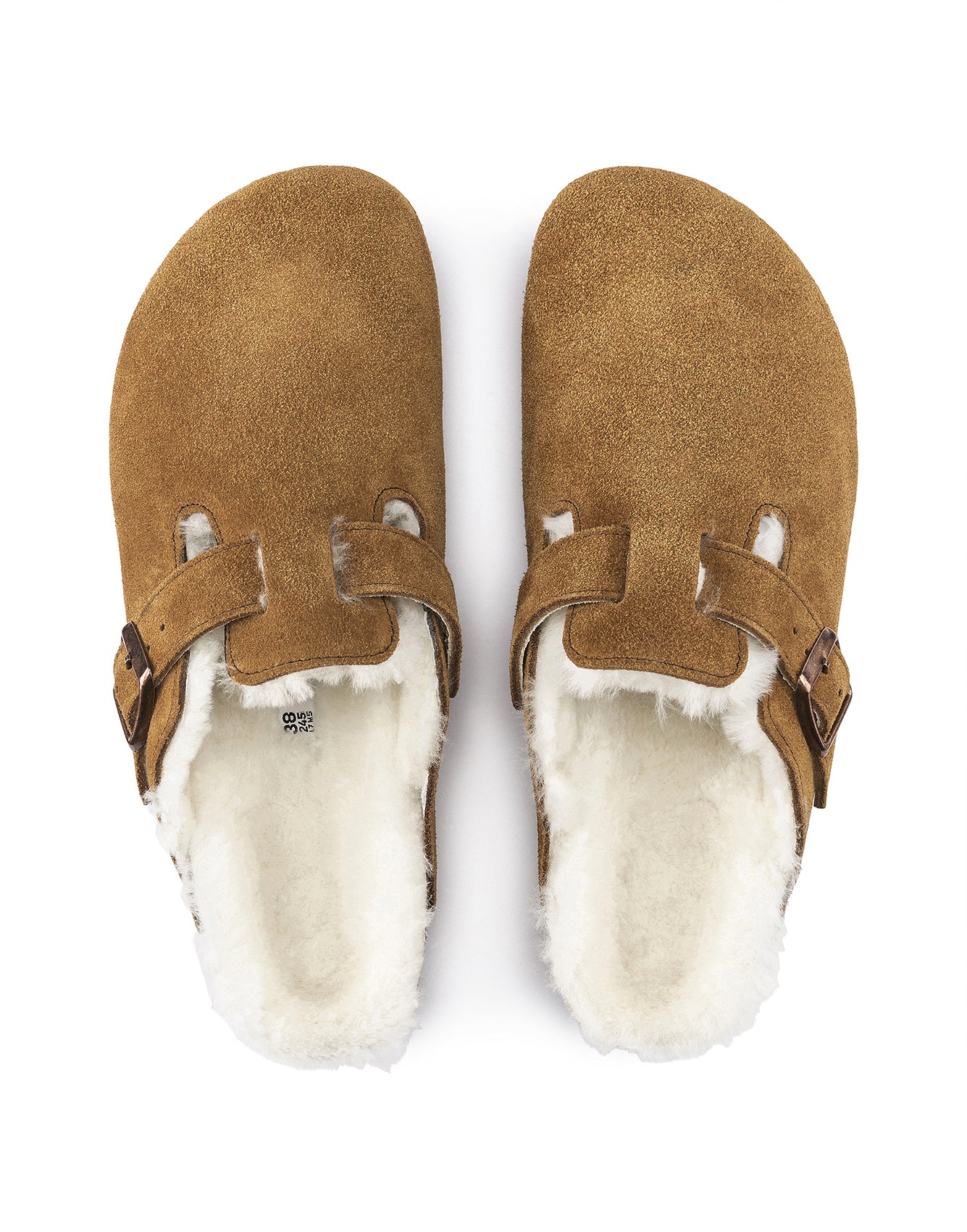 Birkenstock Boston Shearling Suede Leather Mink
