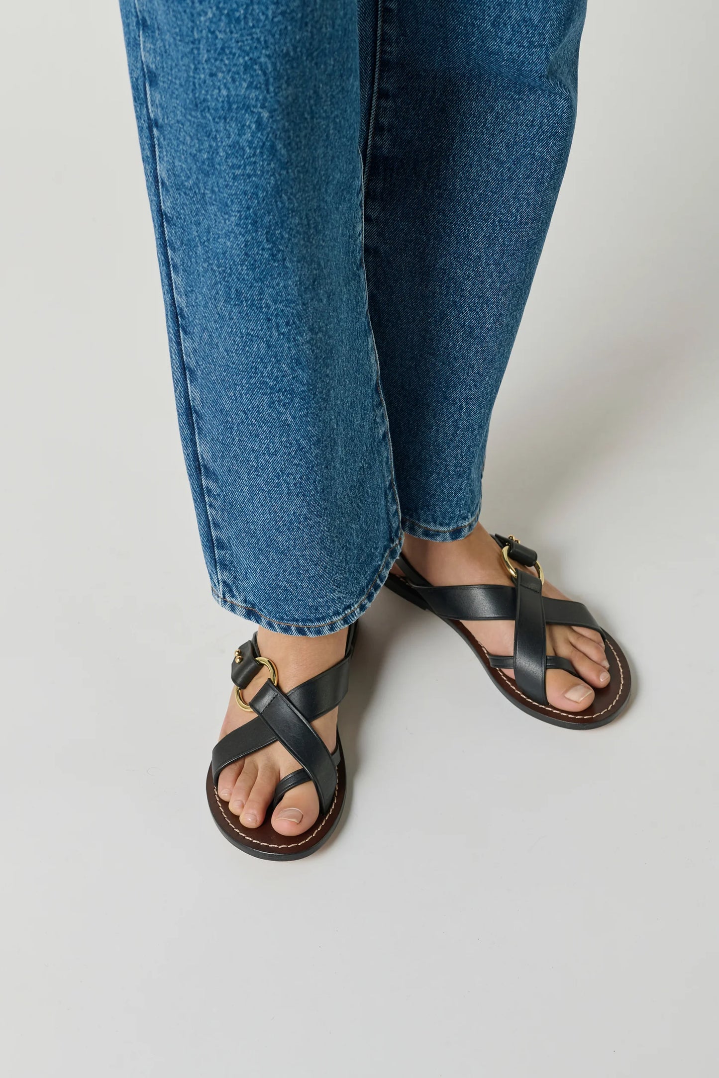 Soeur Florence Leather Sandals Black
