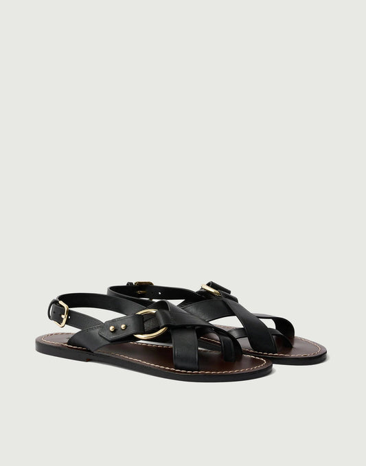 Soeur Florence Leather Sandals Black