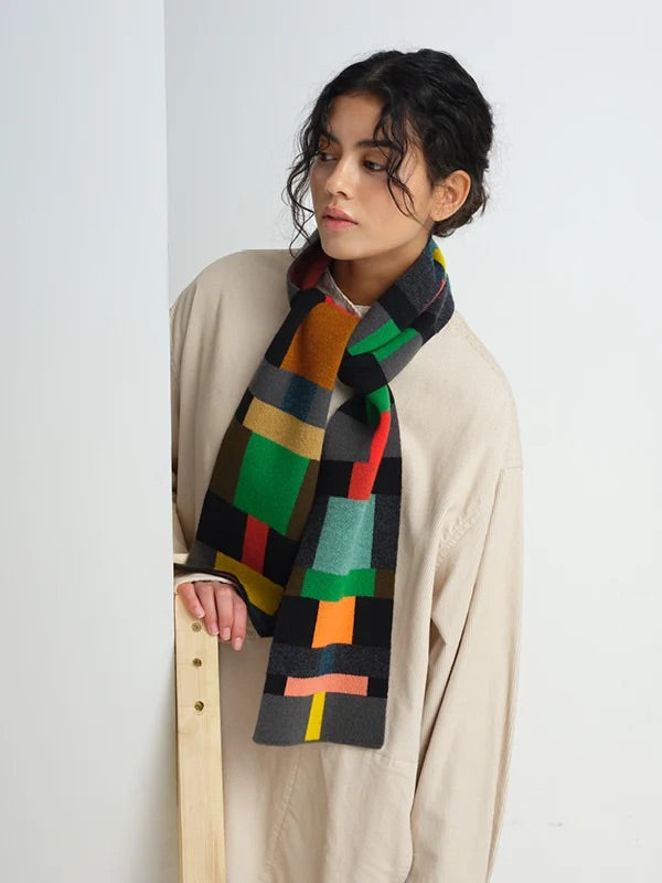 Jo Gordon Small Colorblock Column Scarf Multi