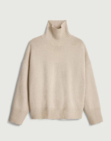 Soeur William Oversize Roll Collar Pull Ecru