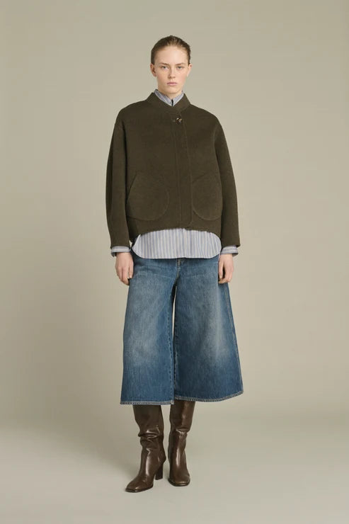 Soeur Windsor Boxy Jacket Khaki Marl