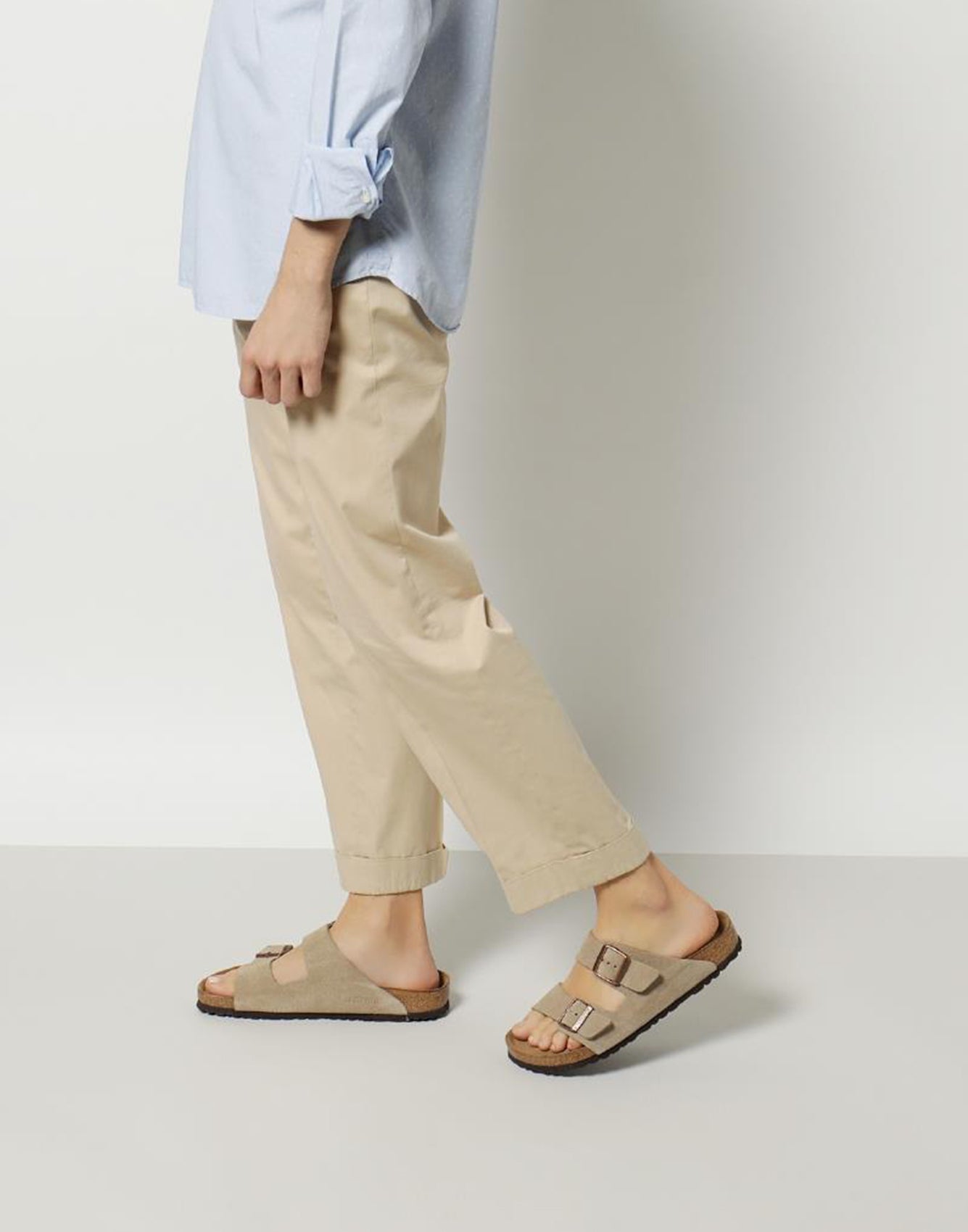 Birkenstock Arizona SFB Taupe Suede Leather