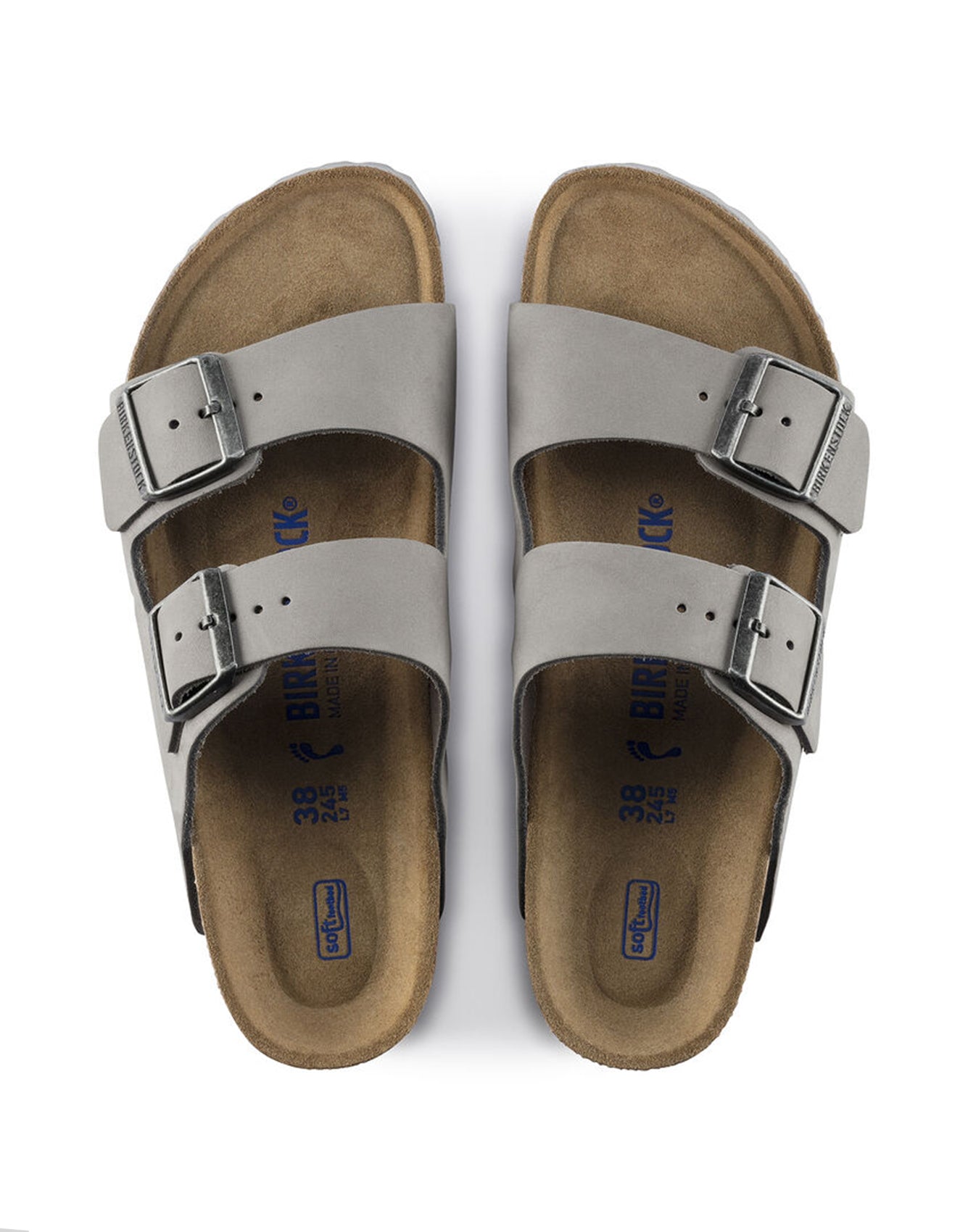 Birkenstock Arizona SFB Dove Grey Nubuck Leather