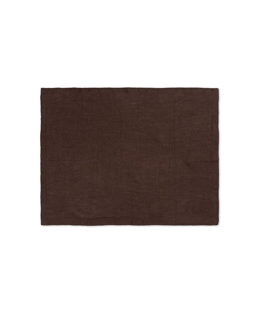 Ferm Living Linen Placemat Set of 2 Chocolate