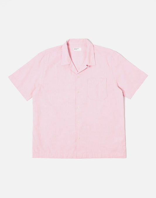 Universal Works Road Shirt In Pink Organic Oxford