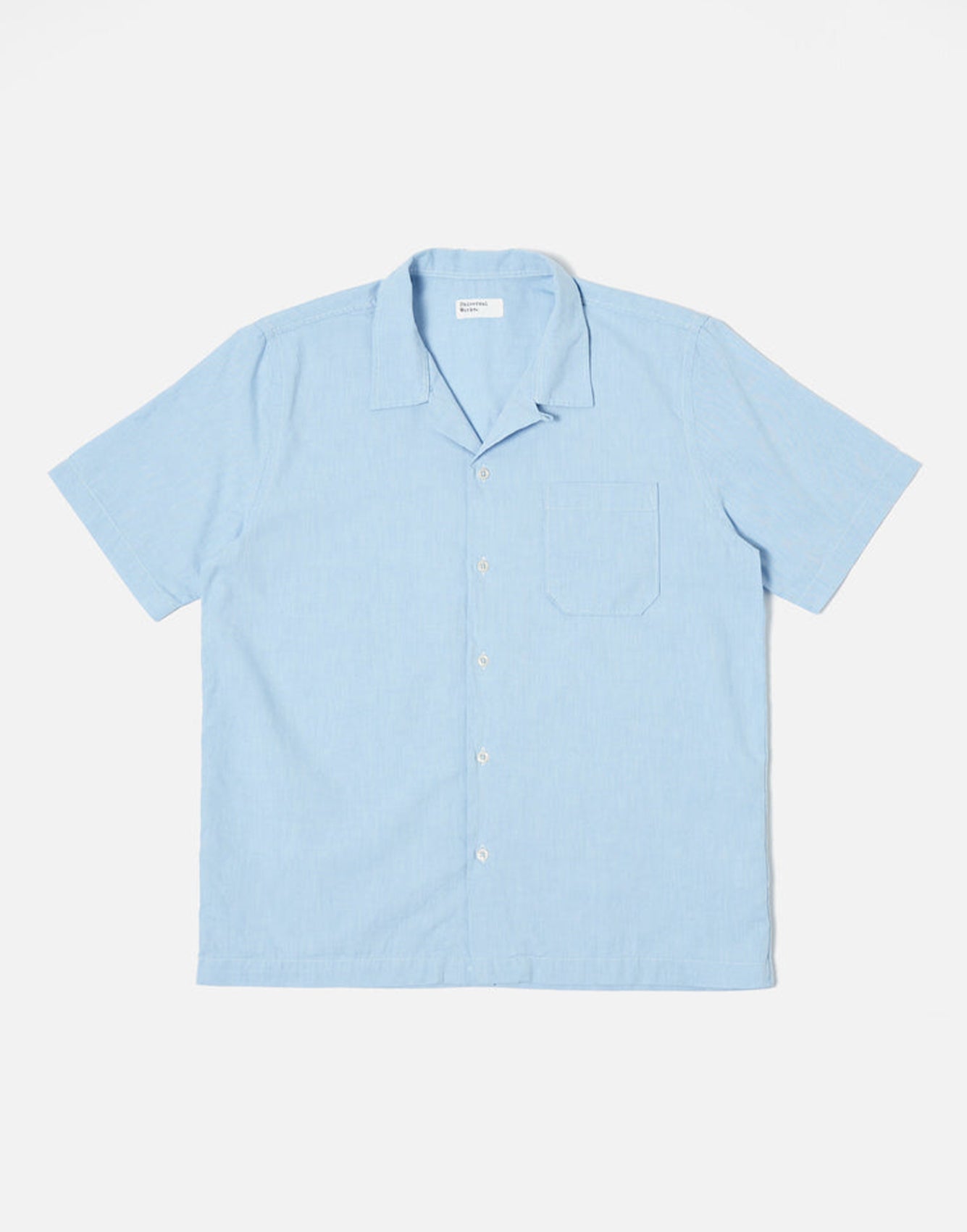 Universal Works Road Shirt In Sky Organic Oxford
