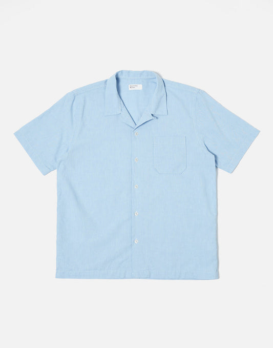 Universal Works Road Shirt In Sky Organic Oxford