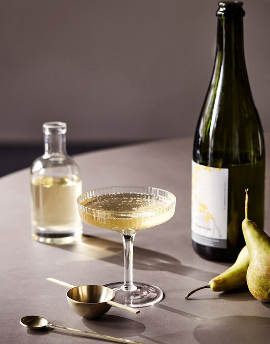 Ferm Living Ripple Champagne Saucers (set of 2) Clear