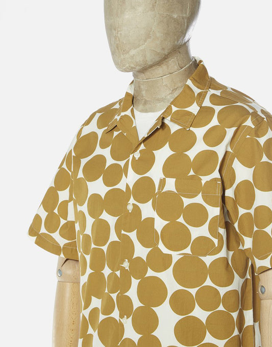 Universal Works Road Shirt Gold Dot Print Poplin