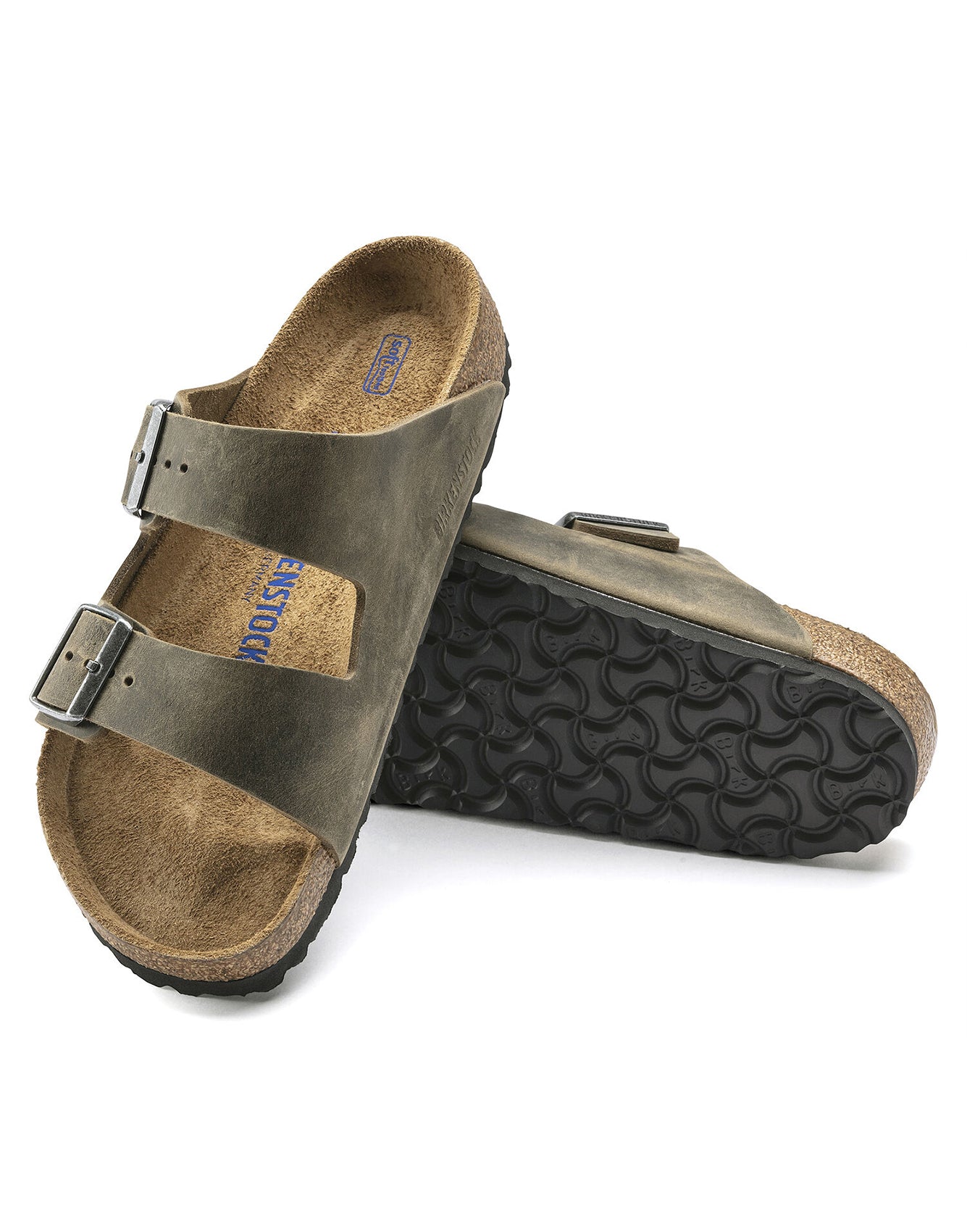 Birkenstock Arizona SFB Oiled Leather Faded Khaki