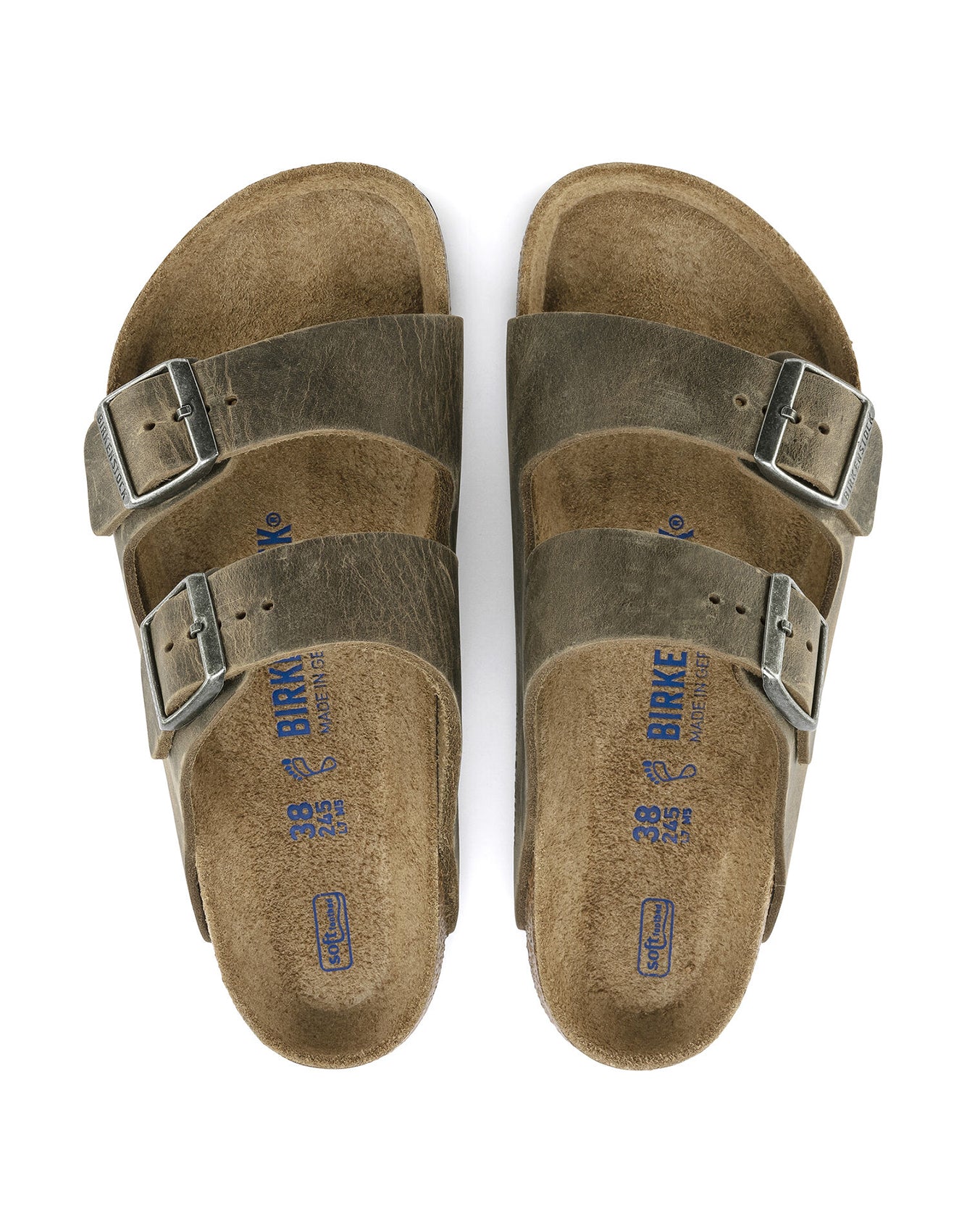 Birkenstock Arizona SFB Oiled Leather Faded Khaki