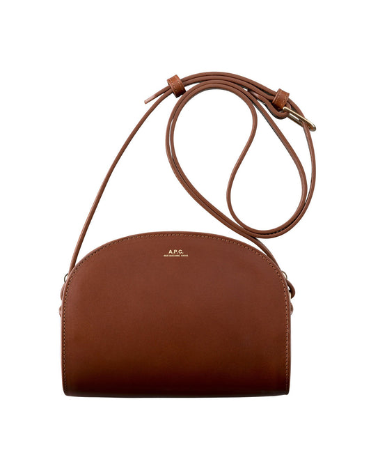 A.P.C. Mini Demi-lune Bag Nut Brown