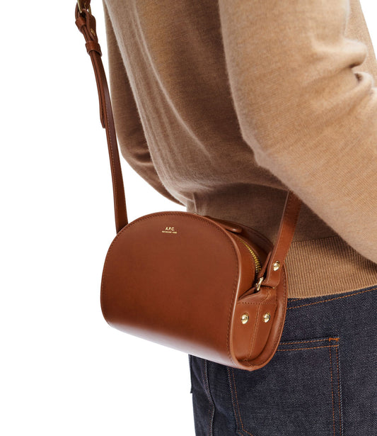 A.P.C. Mini Demi-lune Bag Nut Brown