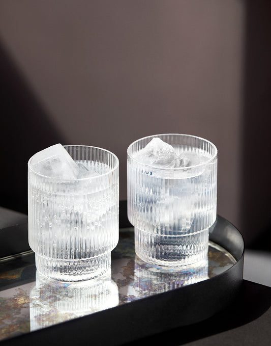 Ferm Living Ripple Glasses (Set of 4) Clear